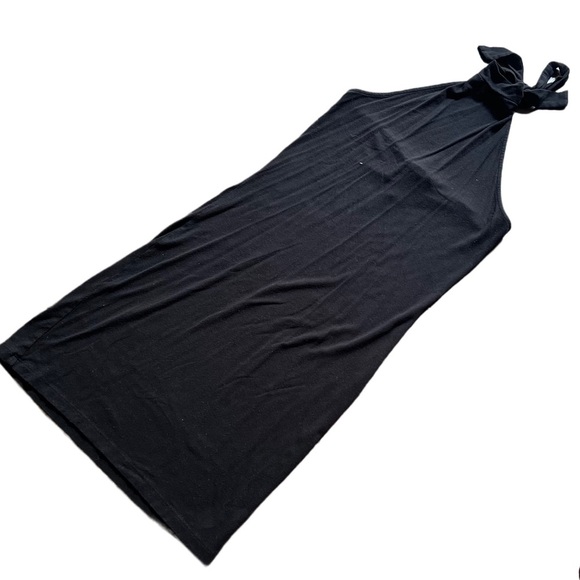 FOREVER 21 BLACK HALTER MINI DRESS WITH HIGH NECK SIZE SMALL - Picture 2 of 5